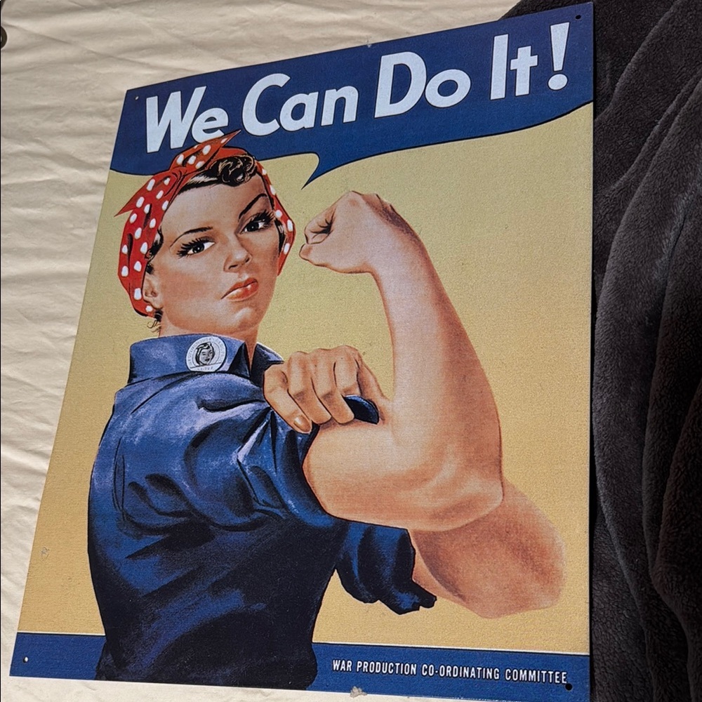 Vintage Style 'We Can Do It!' Metal Sign